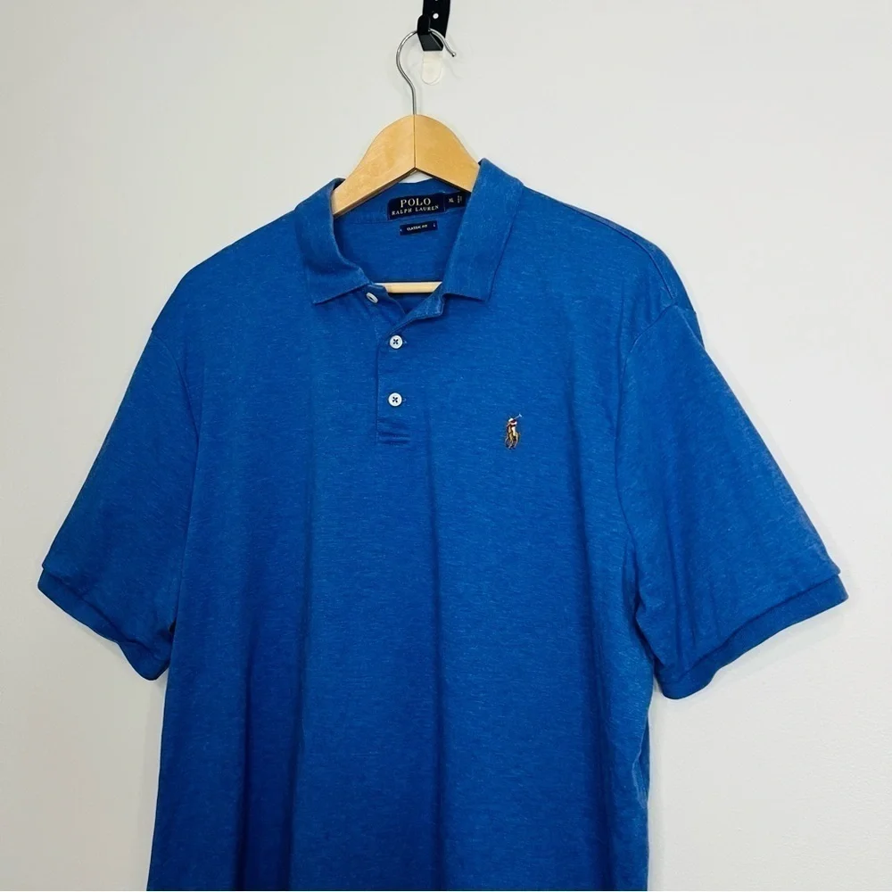 Polo Ralph Lauren Blue Classic Soft Cotton Polo Shirt XL